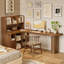 Bureaux en bois massif en L noyer clair-107556331-107556328