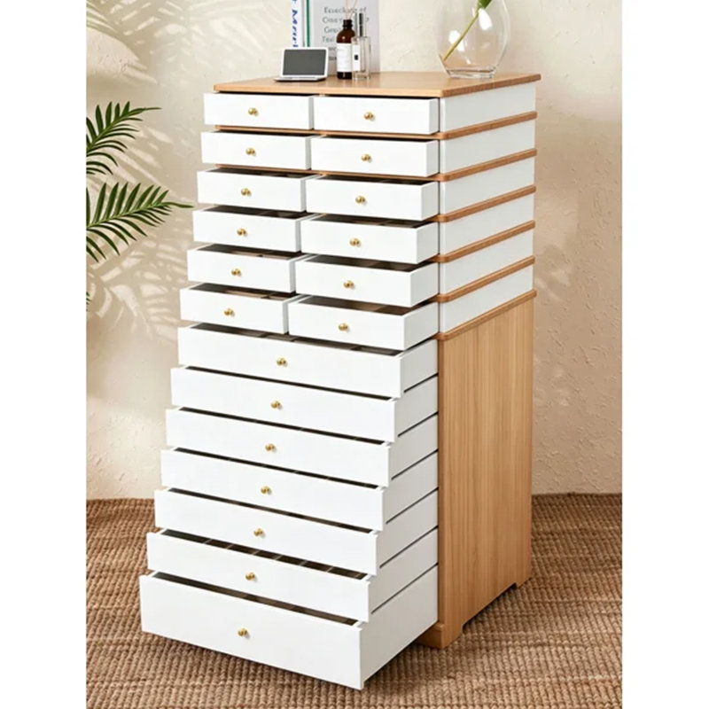 Grande commode moderne en bois massif de style scandinave moderne avec tiroirs multiples