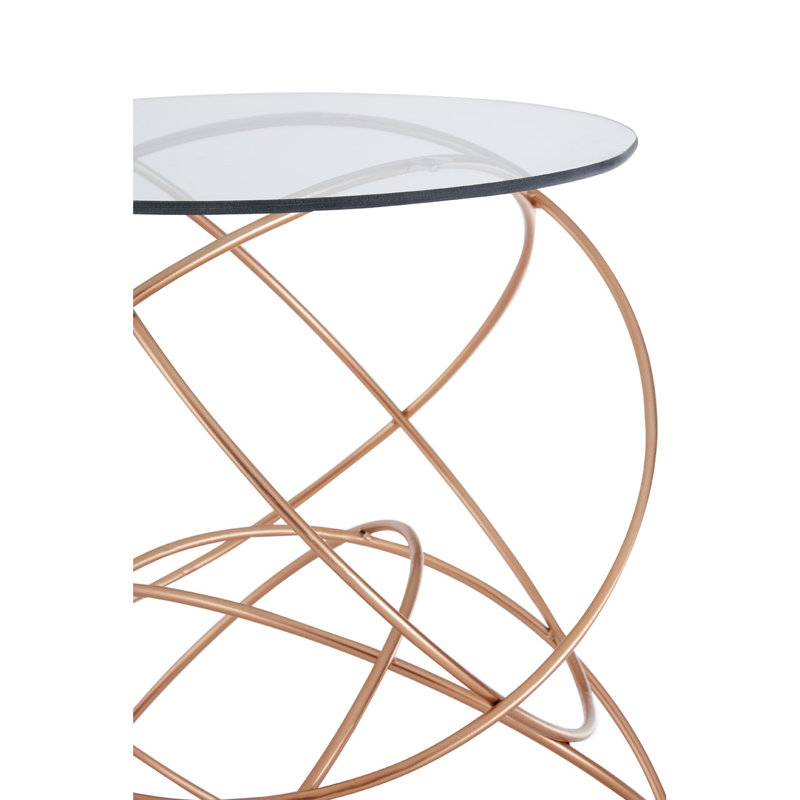 Driffield Glass Top Abstract End Table