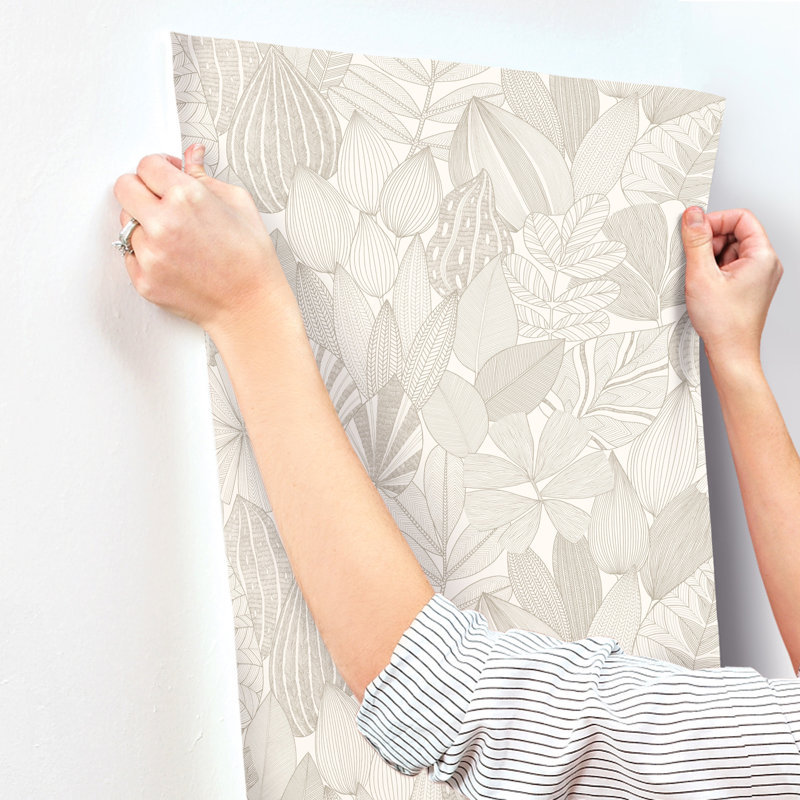 Mathias Green Botanical Wallpaper, Tan
