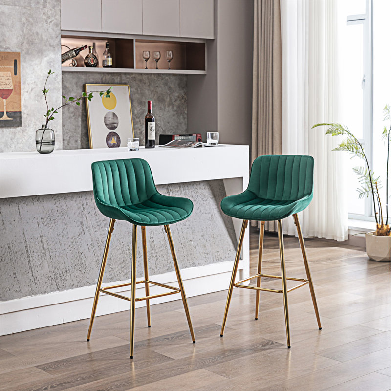 Ensemble de 2 tabourets de bar, Tabouret de bar (siège d’une hauteur de 30 po), Vert