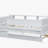 Multi-Functional Twin Size Daybed with Trundle, Headboard Storage and Tables, USB Charging Station