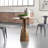 Golbez Round Aluminum Pedestal Base Dining Table-98537566-98537565