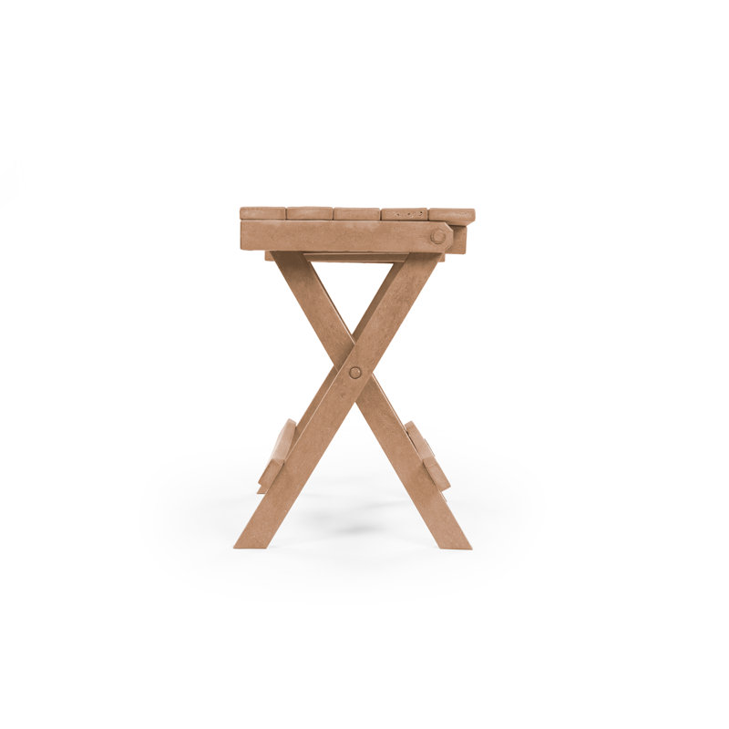 Trahan Fully Assembled All-Weather Recycled HDPE Outdoor Folding Bistro table, Teak