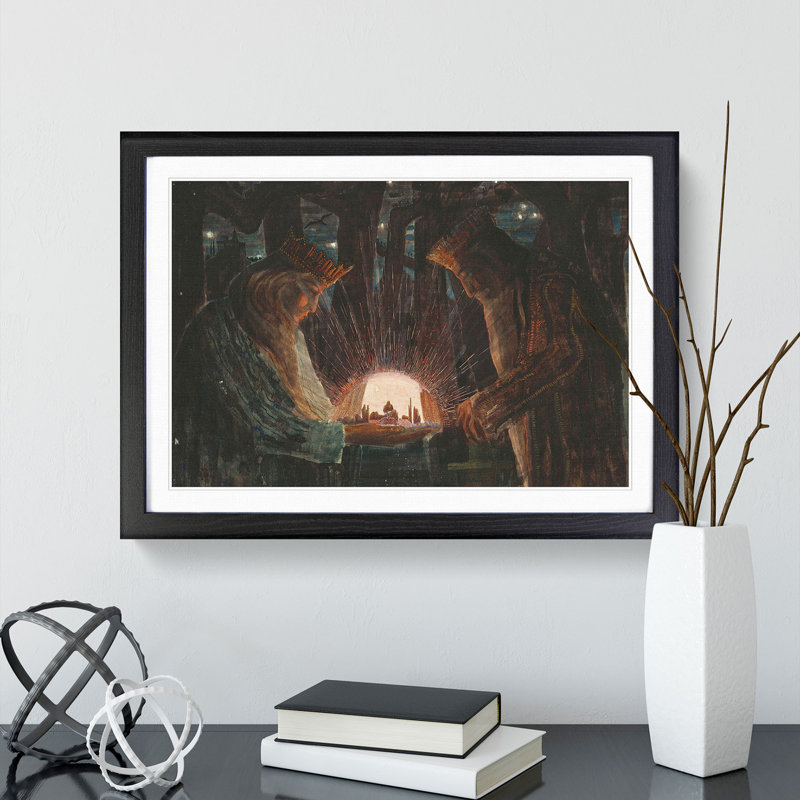 Fairy Tale of Kings by Mikalojus Konstantinas - Framed Print, 27cm H x 36cm W x 2cm D, Black Framed