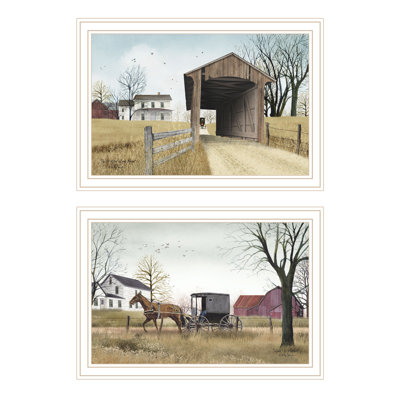 Pont de ruisseau de Rosalind Wheeler, pièce de 2 pièces, impression d'art mural pour le salon, chambre à coucher, Billy Jacobs