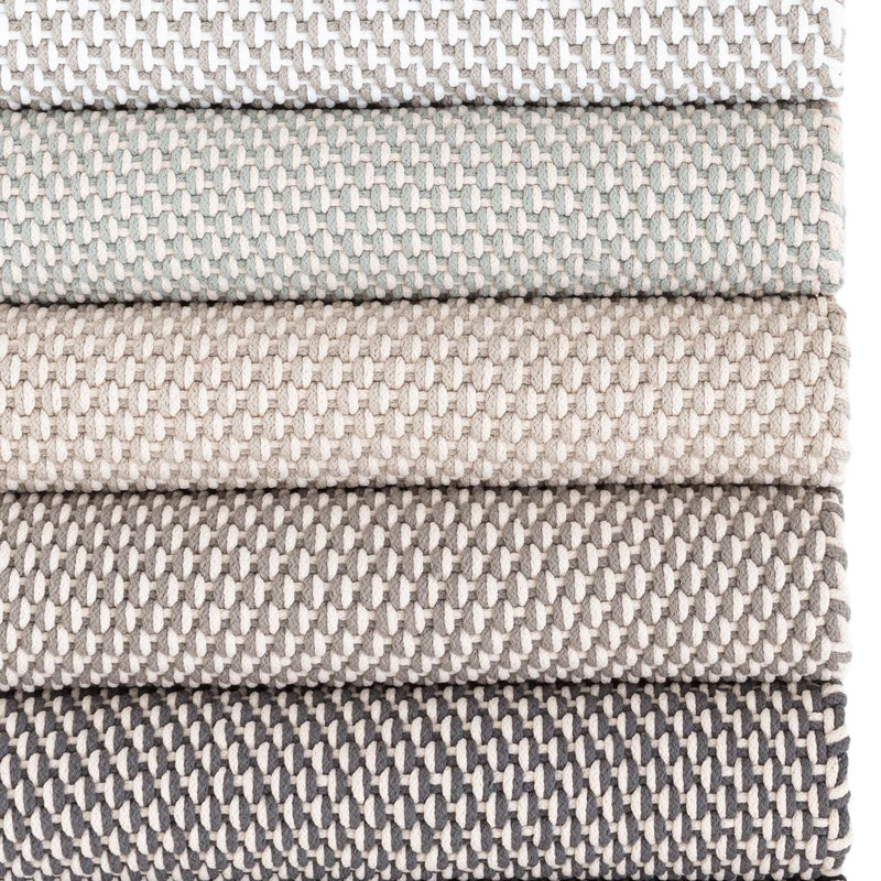 Two-Tone Rope Platinum/Ivory Handwoven Indoor/Outdoor Rug, Rectangle 9'6" x 13'6"