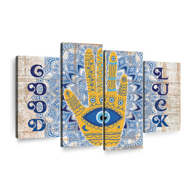 Impression sur toile Hamsa Good Luck