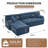 Compression Sofa, Combining Chaise Longue With 2 Pillows