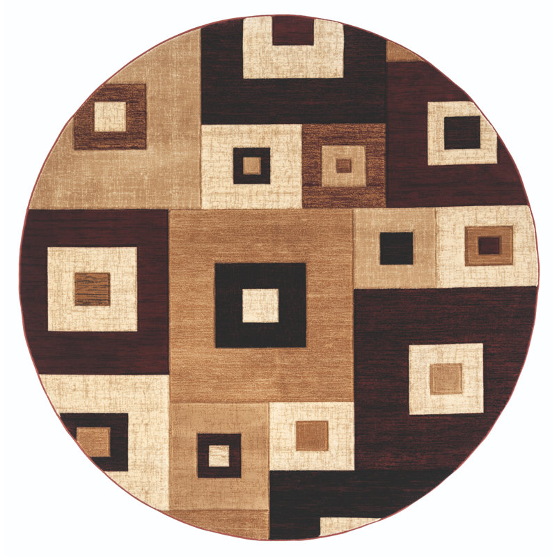 Kakarla Geometric Indoor Rug, Round 7'10"