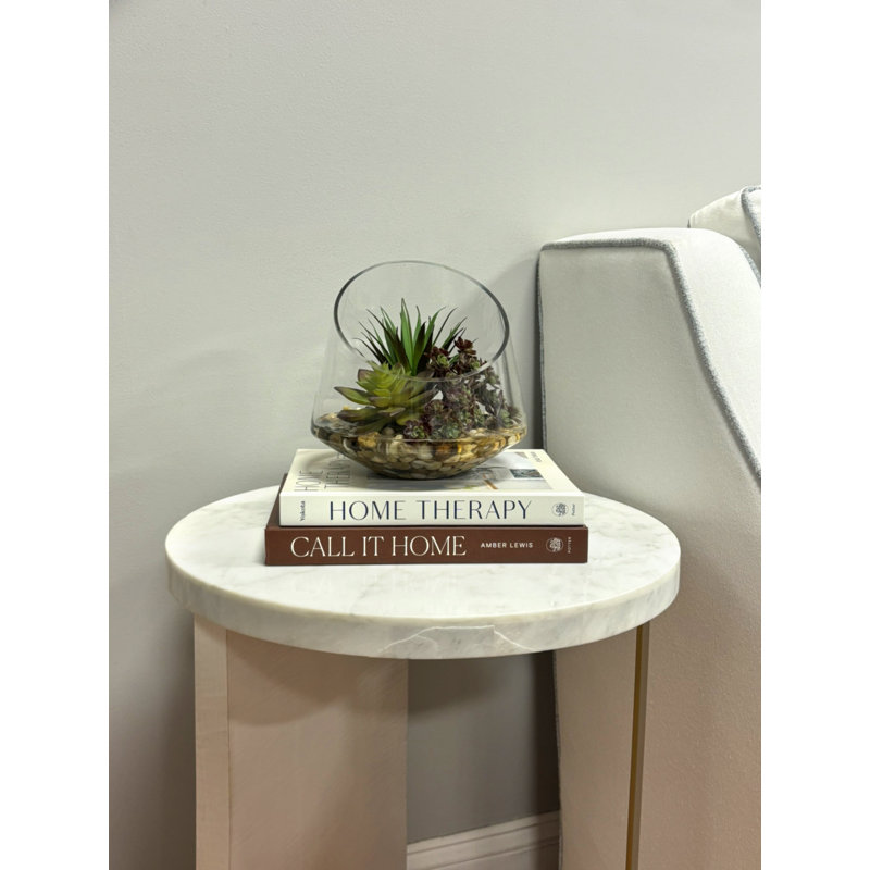 Echeveria & Marginata in Water Arrangement Planter