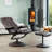 Oundle Swivel Based Based Recliner and Footstool - Cream-1357807776