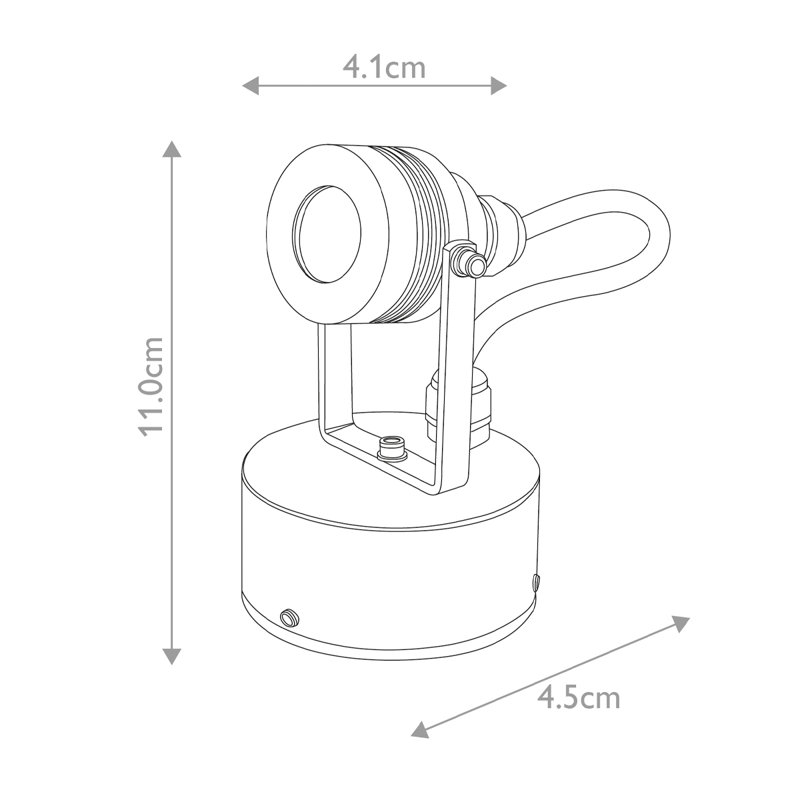 Overstreet Aluminium No Power Source Required / Manual Integrated LED Well Light, Small