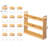 Versatile 3-tier Bamboo Spice Rack And Pantry Organizer With 12 Glass Jars - Perfect For Countertop Storage In Kitchens To Keep Seasoning Containers Neatly Displayed And Easily Accessible