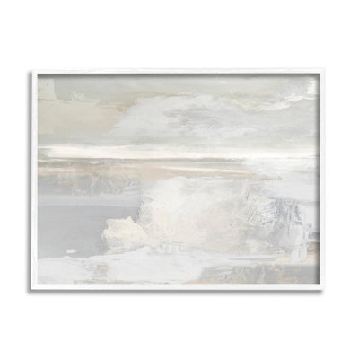 Paysage gris moderne, impression sur bois