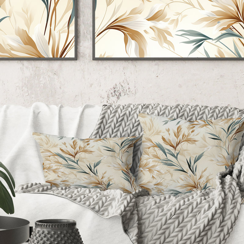 Oreiller floral en polyester Driftwood Dreams