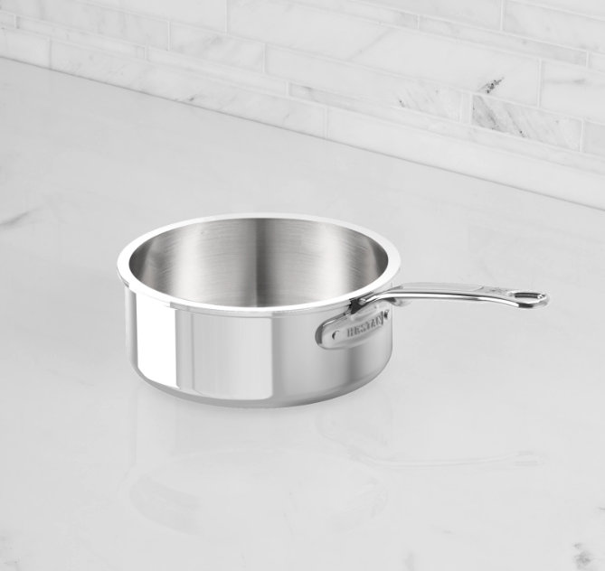 Probond® Luxe 0.75-qt. Polished Professional Clad Stainless Steel Butter Warmer