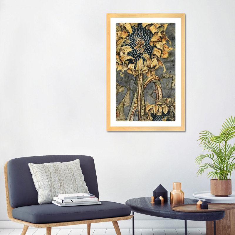 Duskflower par Maggie Vandewalle-reproduction d’art, Cadre en bois naturel, H 32 po x l 24 po x P 1 po, Blanc