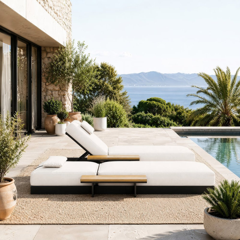 Garden Chair with Cushion, Beige