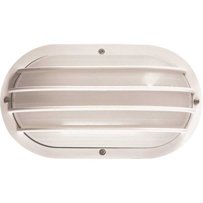 Mini-plafonnier encastré en forme de cage en polycarbonate blanc d'intérieur ou d'extérieur 1 lumière Mellal