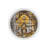 Yellow Gray Themed Striped Traditional Motif Patterned Vintage Decorative Carpet-1143624157