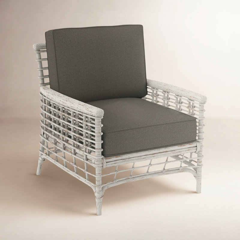 Fauteuil de Luca, Blanc antique givré, Performance gris sucre; 0863-84