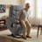 Roder Power Recliner Lift Chair with Extended Footrest, Fabric Upholstered-1068760850