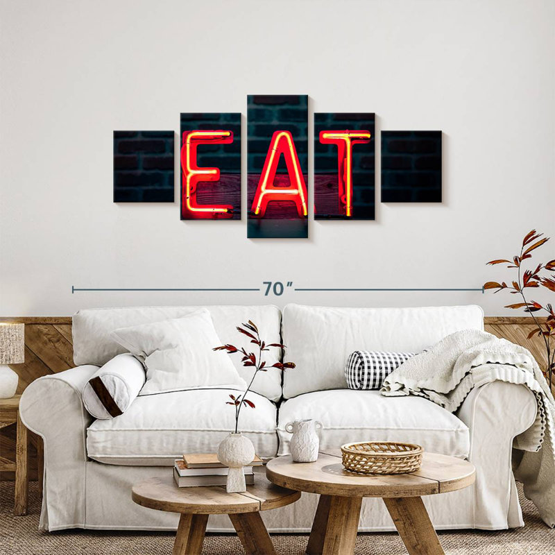 Eat Neon Wall Sign, 24" H x 55" W