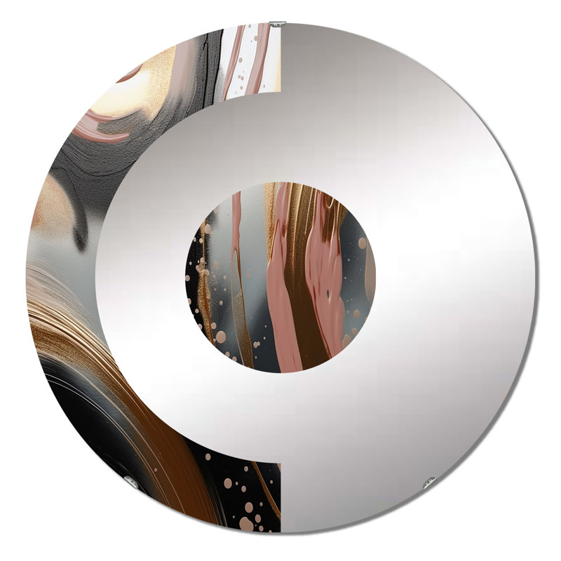 Keaden - Miroir mural demi-cercle, 23,6 po x 23,6 po