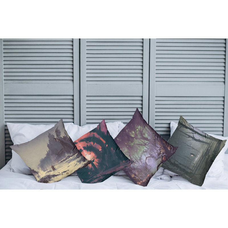 Ensemble de housse de coussin 4 pièces Fantasy Magic Universe, 20 po X 20 po