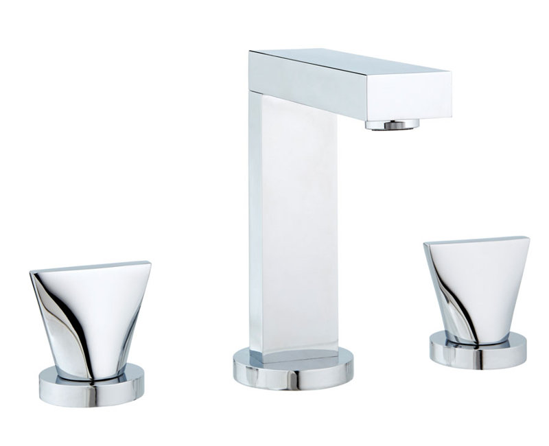 2-handle Bathroom Faucet with Drain Assembly, Polished Chrome