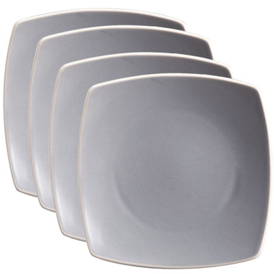 Commercial Dishwasher Safe 7.4'' Stoneware Salad Or Dessert Plate , Set of 4
