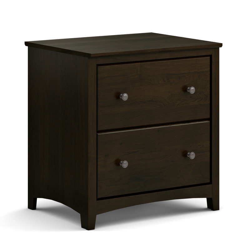 Malani American Built Solid Wood Lateral File Cabinet, Coffee
