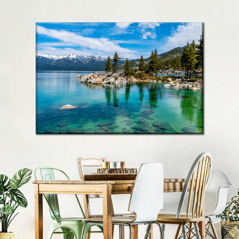 Green Lake Tahoe Canvas Print, 8" H x 12" W x 1" D