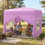 Abri pare-soleil d'extérieur robuste de 10 pi x 10 pi avec 4 parois latérales pour une fête-126573619-126573620