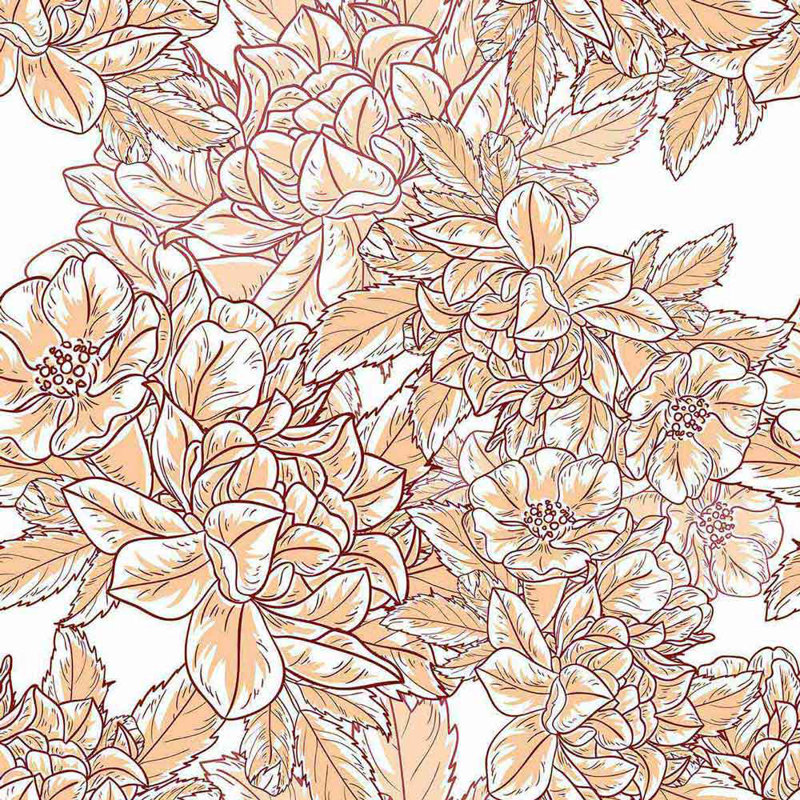 Panneau de papier peint adhésif fleur, L 48 po x l 24 po