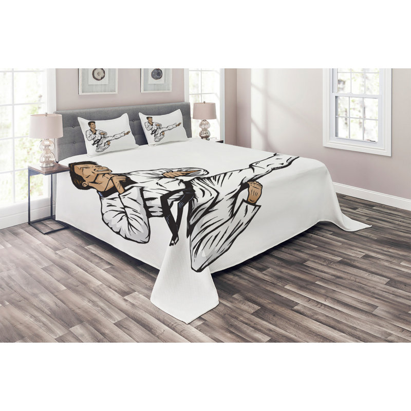Modern & Contemporary Polyester Coverlet, King Bedspread + 2 Shams