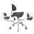 Ergonomic Saddle Stool with Premium Leather, Backrest Support, Rolling Casters, Easy to Assemble, Black-523224579