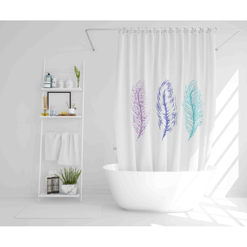 Danette Polyester Shower Curtain Set, 177cm H x 177cm W