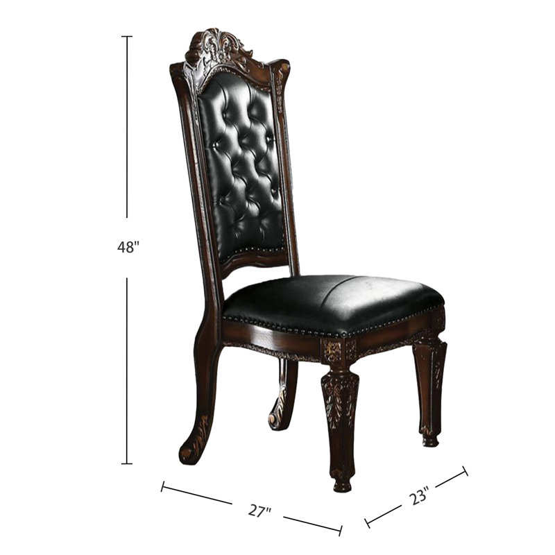 21'' H Tufted Faux Leather Upholstered Side Chair
