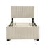 Lit simple gigogne rembourré en velours moelleux-1090099871