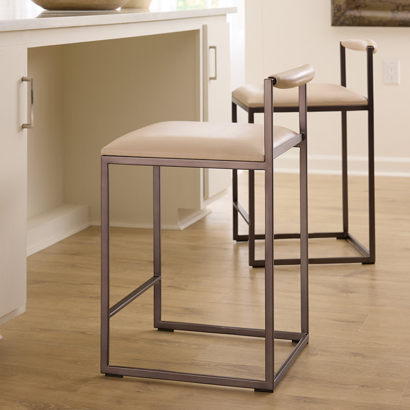 Bradbury Upholstered Bar Stool, Cream