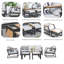 Metal Outdoor Coffee Table – Rectangular Patio Table, L110×W60×H41cm – Detachable Design-61435293