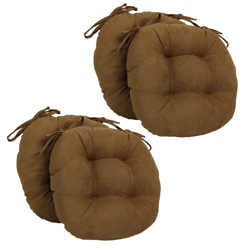 Outdoor 3.5'' Dining Chair Seat Cushion, Saddle Brown