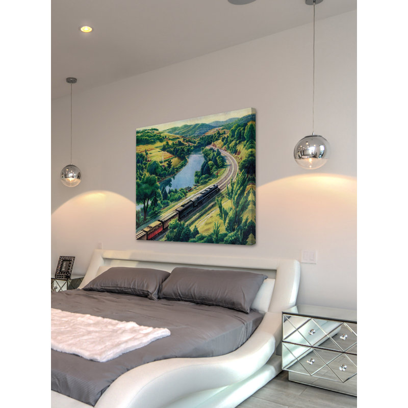 Train Trip by Marmont Hill - Wrapped Canvas Painting, 61cm H x 61cm W