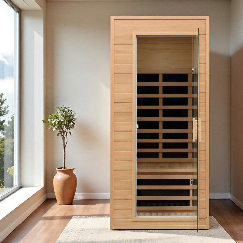 Sauna infrarouge FAR en pruche compatible avec une seule personne KISRAIS