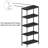 Nay  5-Tier Open Bookshelf - Industrial Bookcase with Steel Frame - Etagere Shelving Unit for Decoration, Storage, and Display-1539070656