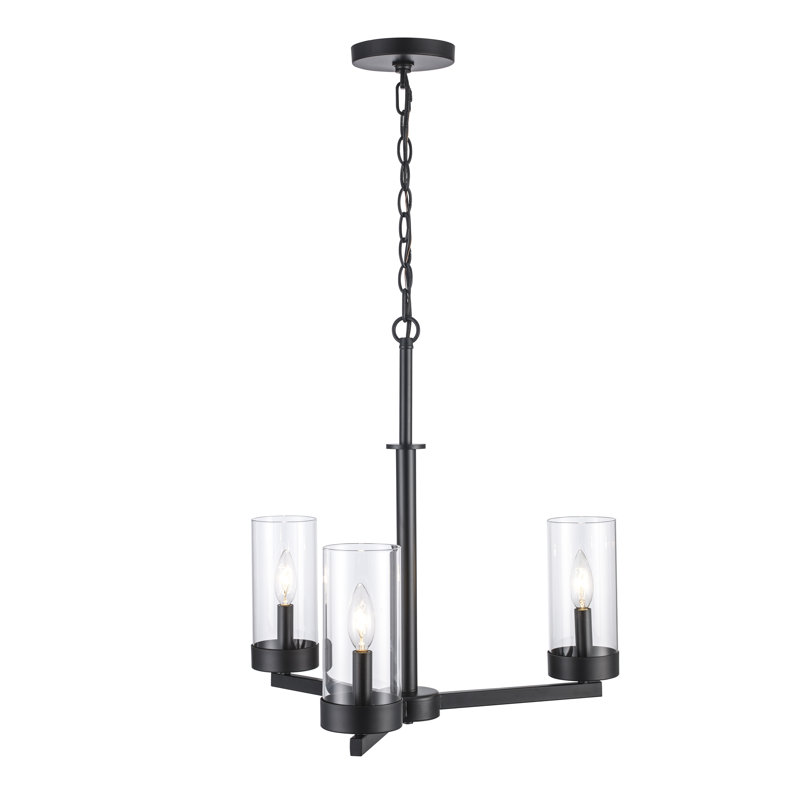 3 - Light Dimmable Cylinder Chandelier