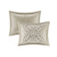 Ensemble de couvre-lit 100% satin de coton capitonné taupe 3 pièces Auturo-611315140-655331533
