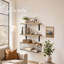 Paulownia Wood, Metal Floating Shelf